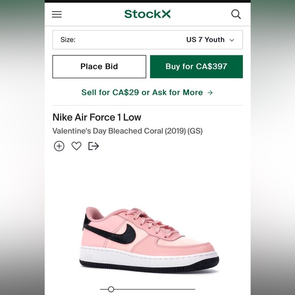 Nike Air force 1 low Valentine’s day (2019) Bleached coral - Picture 6 of 6